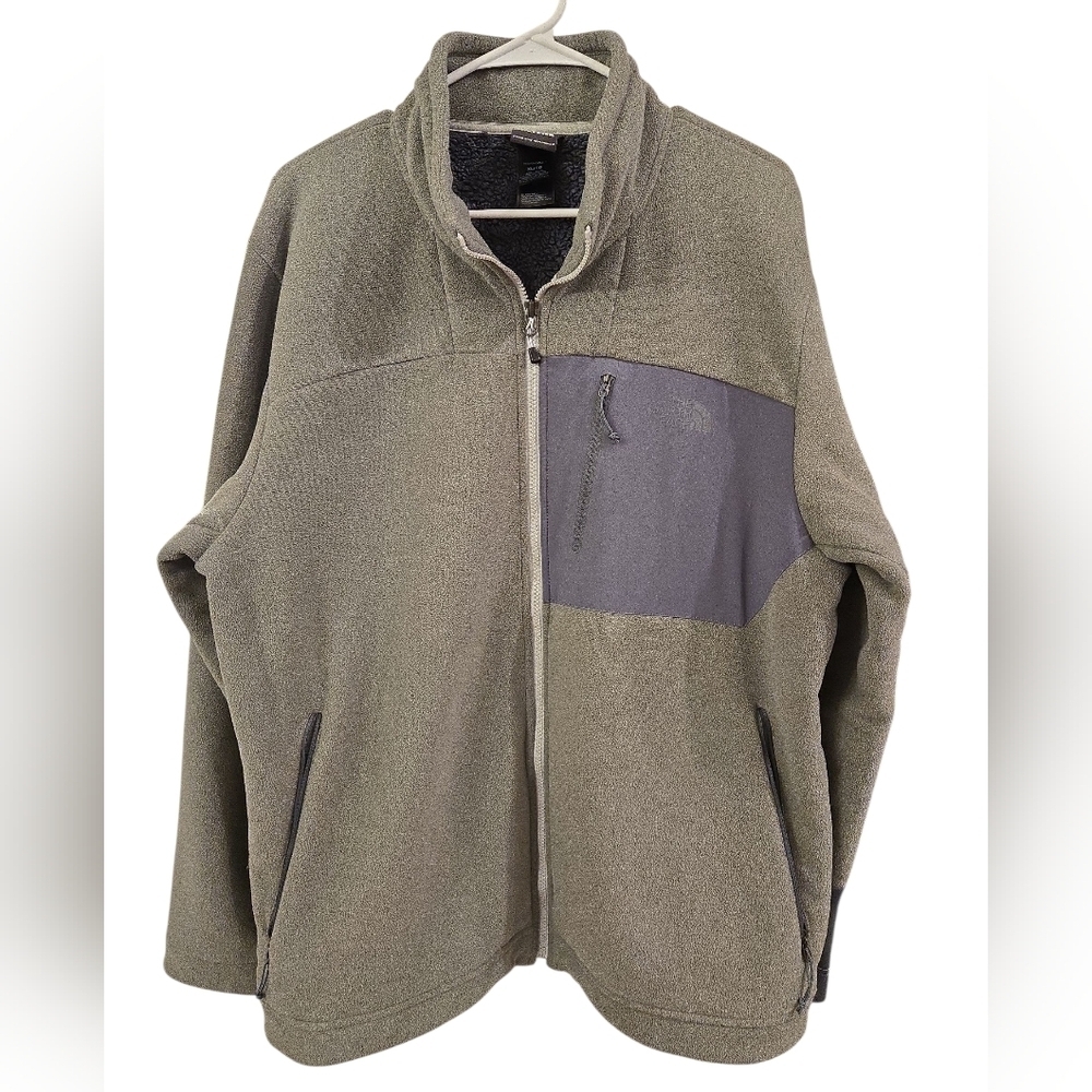 THE NORTH FACE CHIMBORAZO MEN'S FULL ZIP SHERPA LINED FLEECE JACKET. SIZE XL.